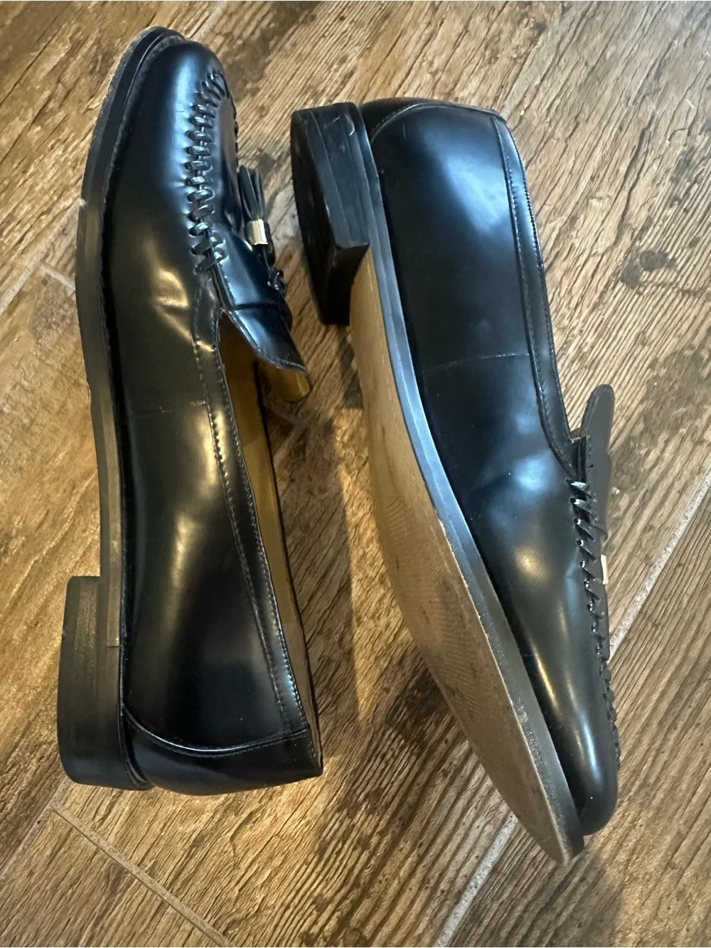 Talbots Women’s Classic Black Tassel Slip-On Loafers